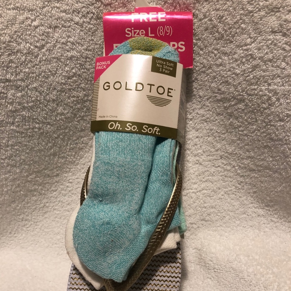 Gold Toe Socks with Free Flip Flops